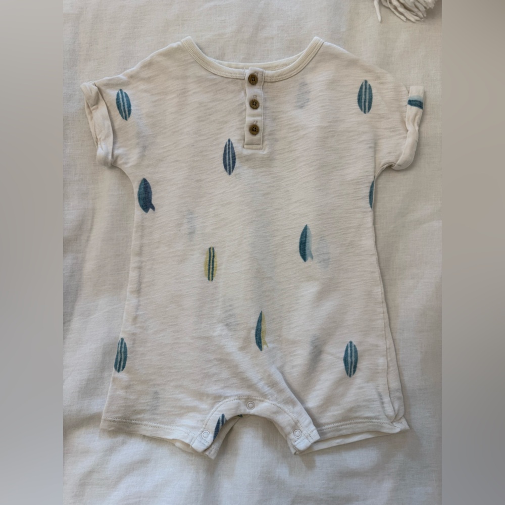 Cloud Island Cream and Blue Kids One Piece